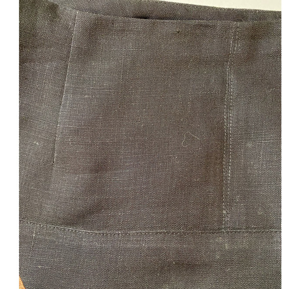 Richard Malcolm Black Linen Multi Color Floral Embroidery Ruffle Pencil Skirt - Picture 9 of 9